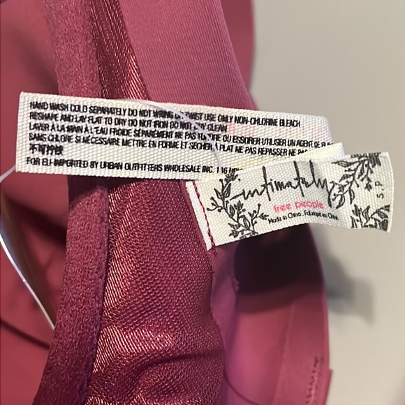 Intimately Free People Naomi Underwire Bralette NWT Color Dried Rose Size Small - Picture 7 of 9
